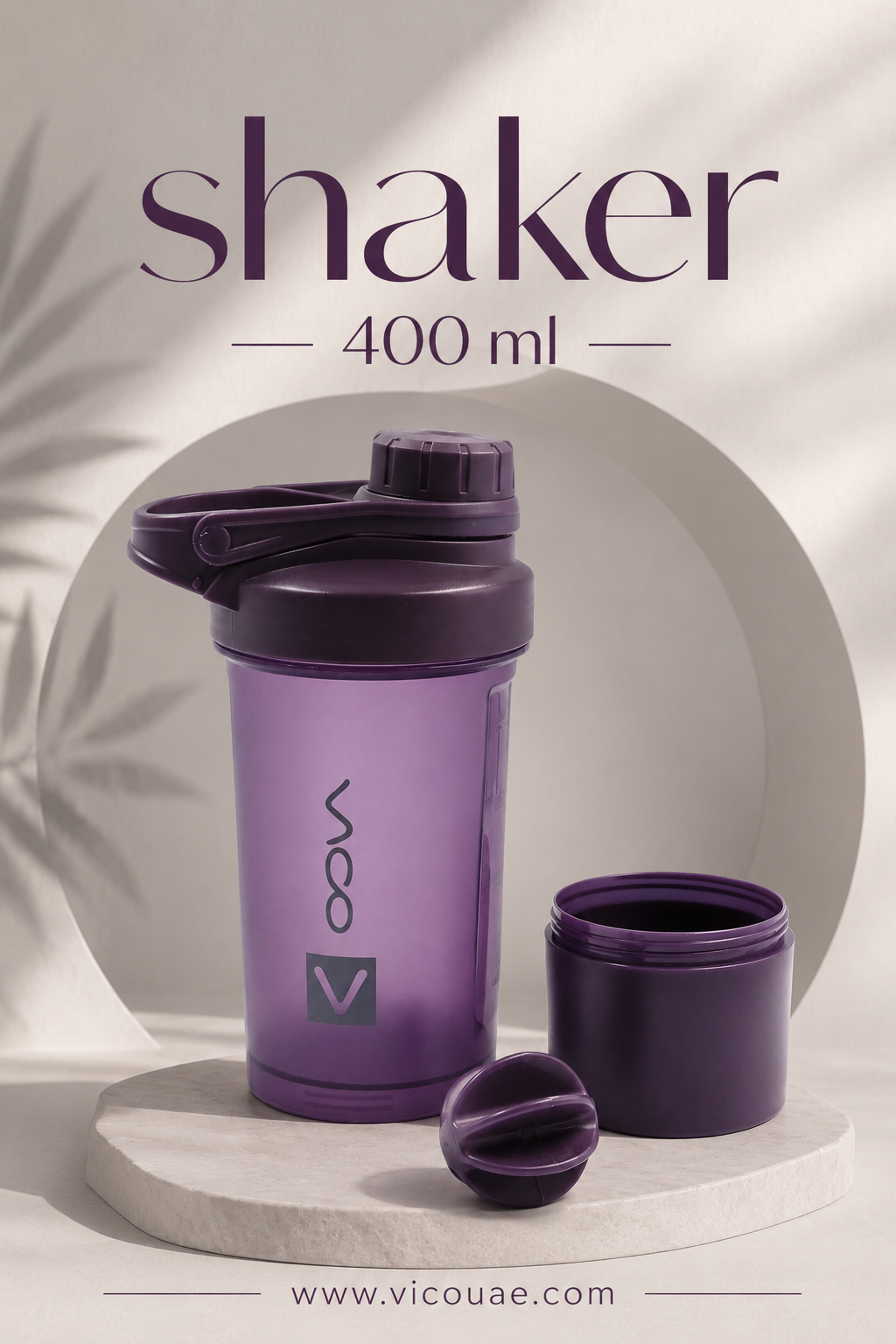 SHAKER 400 ML WITH STORAGE